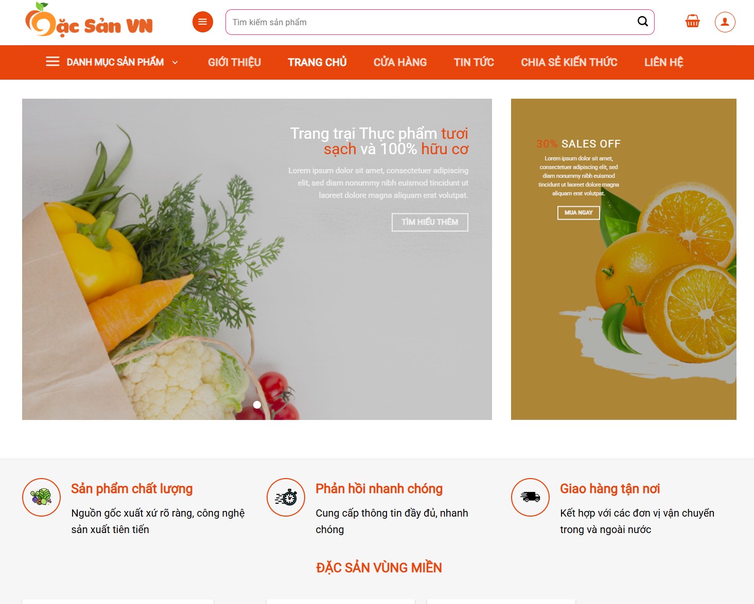 Đặc sản, nông sản
